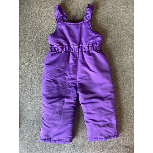Falls Creek Kids 18 Mos Purple Bibbed Snow Pants - Picture 5 of 6
